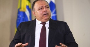 O ministro da Saúde, Eduardo Pazuello, durante entrevista ao programa Brasil em Pauta.