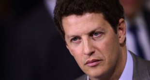 O ministro do Meio Ambiente, Ricardo Salles, durante o lançamento do programa Adote um Parque, no Palácio do Planalto.