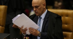 O ministro Alexandre de Moraes, durante sessão de julgamento sobre limite para compartilhamento de dados fiscais