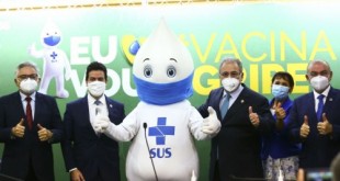 O ministro da Saúde, Marcelo Queiroga, durante o lançamento da Campanha Nacional de Vacinação contra a gripe.