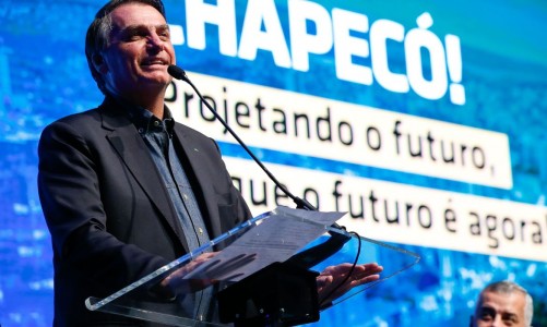 (Chapecó - SC, 25/06/2021) Palavras do Presidente da República Jair Bolsonaro. Foto: Alan Santos/PR