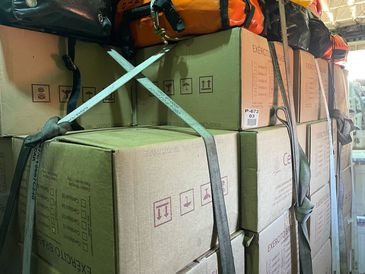 Reprodução: O avião leva 10 toneladas de insumos- TV Brasil