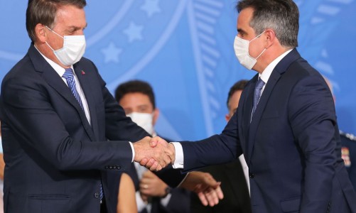 Presidente Jair Bolsonaro, durante solenidade de posse do novo ministro chefe da Casa Civil, Ciro Nogueira