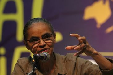 A ministra do Meio Ambiente e Mudança Climática, Marina Silva, participa do painel “Fortalecer a terra, alimentar o Brasil” do Fórum Social Mundial