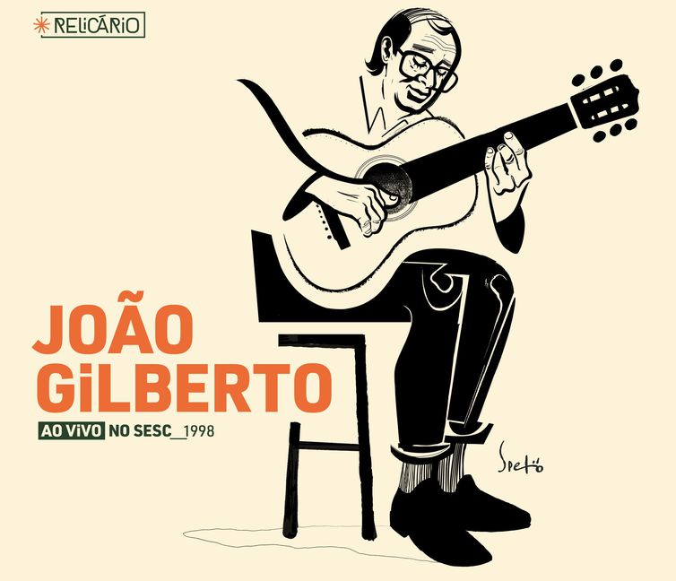 Rio de Janeiro (RJ) - Projeto Relicário - A capa do álbum reproduz grafite feito pelo artista visual Speto, em 2020, em homenagem a João Gilberto. Foto: Divulgação/Acervo Sesc Audiovisual