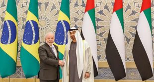 Abu Dhabi 15-04-2023 - O presidente Luiz Inácio Lula da Silva, foi recebido pelo xeique Mohammed bin Zayed Al Nahyan em Abu Dhabi nos Emirados Árabes em Abu Dhabi. Foto: Ricardo Stuckert/PR