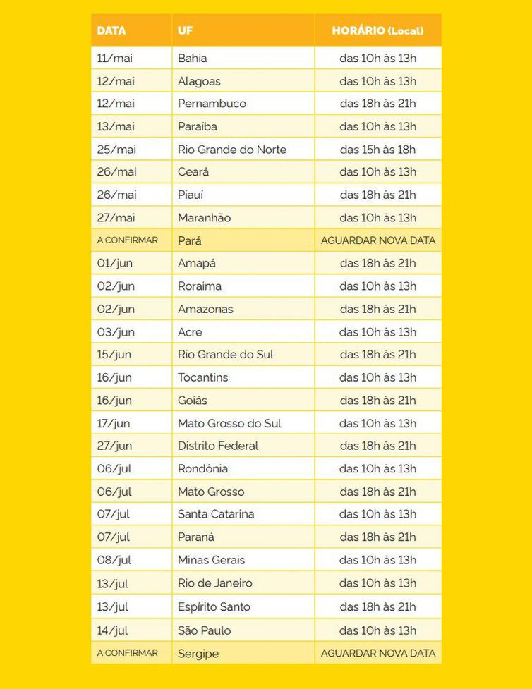 Brasília - 26.05.2023 - Calendário das plenárias nas 27 unidades federativas para discutir o PPA&nbsp;Participativo. Foto: Reprodução/ Gov.br