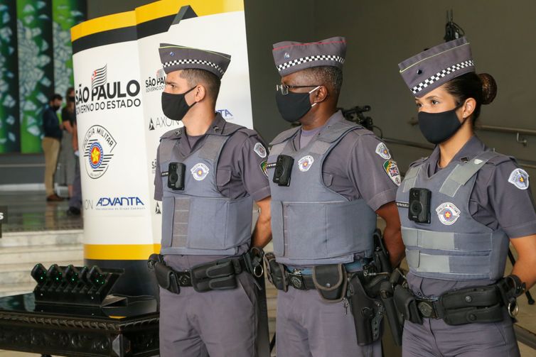 Coletiva de Imprensa para apresentar novos equipamentos da Polícia do Estado de São Paulo.