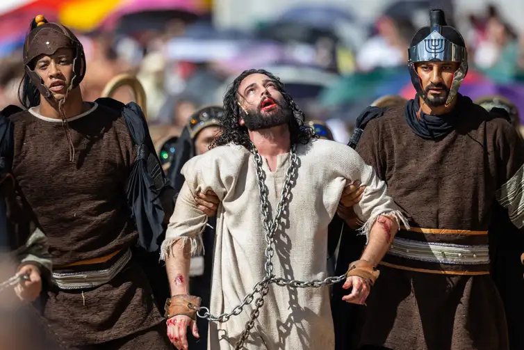 Brasília, 29/03/2024 Apresentação da Via Sacra em Planaltina, DF. Foto: Fabio Rodrigues-Pozzebom/Agência Brasil