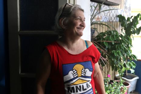 Rio de Janeiro (RJ), 29/02/2024 - Maria de Lourdes Lopes, moradora do edifício e coordenadora do Movimento Nacional de Luta pela Moradia (MNLM). Ocupação Manoel Congo, no centro do Rio, deve ser regularizada pelo Minha Casa Minha Vida (MCMV) neste semestre. Foto: Tânia Rêgo/Agência Brasil. Ocupação Manoel Congo, no centro do Rio, deve ser regularizada pelo Minha Casa Minha Vida (MCMV) neste semestre. Foto: Tânia Rêgo/Agência Brasil